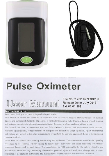 Sones Ab-80 Hassas Parmak Nabız Oksimetresi Kan Oksijen Monitörü Yeşil