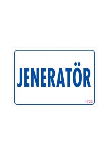 SÖNSAN UYARI LEVHALARI "JENERATÖR" PVC 17,5*25
