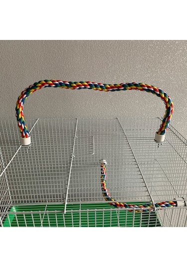 Vkemall Kuş İçi Kumaş Telleri Tırmanma Oyuncakları, İyi İçimli Kuşlar İçin Dayanıklı Ve Sağlıklı Kuru Tellerle Yapılmış, Kolay Kurulumlu Ve Çeşitli Boyutlarda Seçenekler 80cm