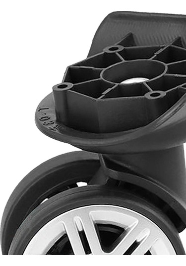 Homyl 2 Adet Bagaj Tekerlekleri Aksesuarları Sağlam Ofis Siyah