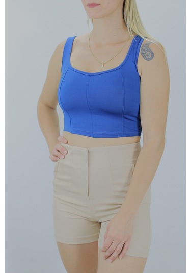 Lukas Micro Parçalı Crop İndigo - Lks2022.25-9062127220755 İndigo