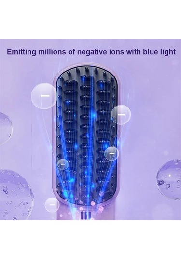 Vkemall Kablosuz Mini İyon Saç Düzleştirici Testere - 3 Hız Ayarı, Usb Şarjlı, 3200mah Pil, Anti-yanık, Otomatik Kapanma - Mor