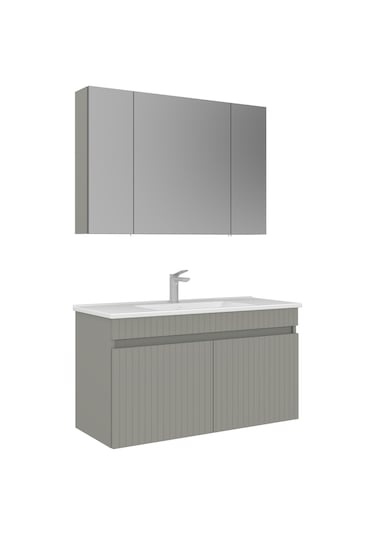 Orka Tivoli 100 Cm Mat Kaşmir Banyo Dolabı Takımı Kaşmir