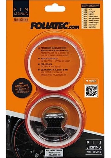 Foliatec Jant Şerit Seti Ve Montaj Aparatı 215x4cm-6mm Kırmızı