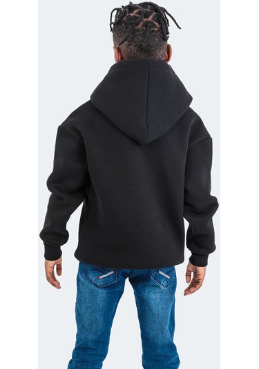 Slazenger DO IN Çocuk Kapüşonlu Siyah Sweatshirt