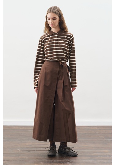 Etek Görünümlü Pantolon Kahverengi Kahverengi