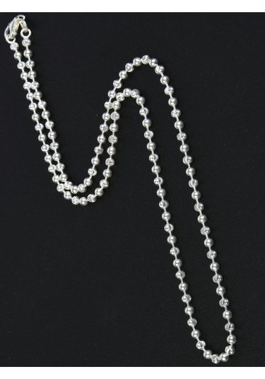 925 Ayar Gümüş Unisex Tırnak Makası Model Gümüş Top Zincir 2,5 Mm