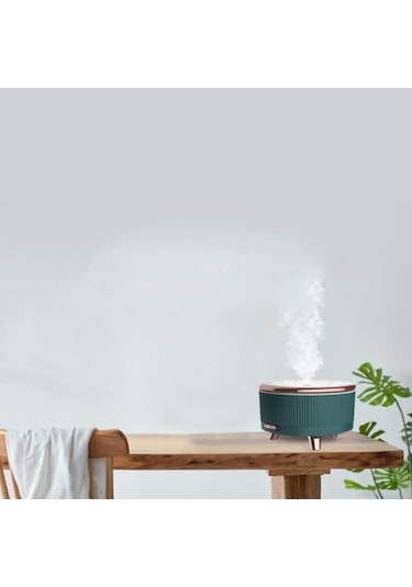 Ultrasonik Aromaterapi Difüzör Nemlendirici Uçucu Yağ Difüzörü Ab Tak Koyu Yeşil