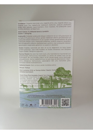 Organik Bahçe Organik Glutensiz Tuzlu Un Karışımı 500 G