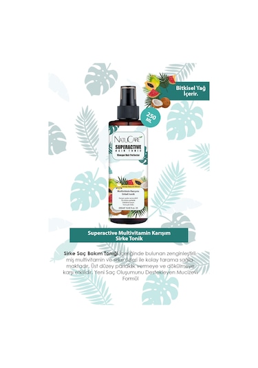 Natucare Dökülme Karşıtı Ve Güçlendirici Multivitamin Sirkeli Tonik 250 ML