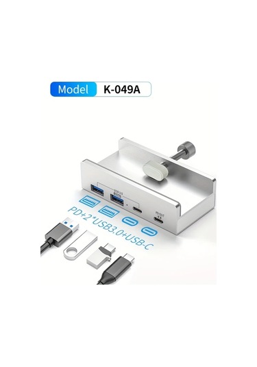 Honeybeeshop Usb 3.0/2.0 Klipsli Alüminyum Dock İstasyonu Veri, Şarj, Tf/sd Kart Okuyucu L-049a