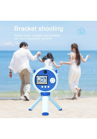 Torima S8 Taşınabilir 1080p Dijital Video Kayıt Fotoğraf Çocuk Kamerası 2.0 Inç Ips Ekran Mavi