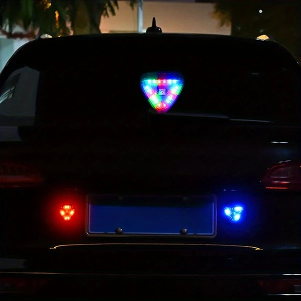 Hightower 2 Adet Kırmızı Araç Motosiklet Güneş Enerjili Led Dekoratif Emniyet Lambası Kolay Montaj