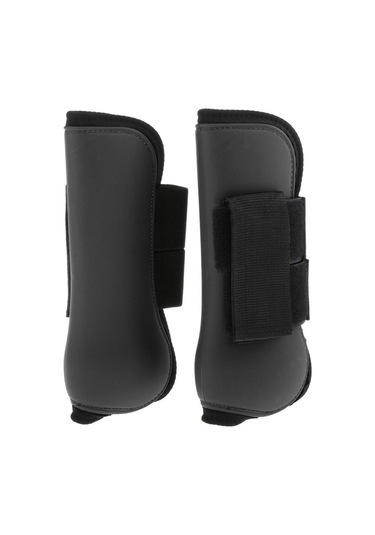 Suntek 2 Pairs At Bacak Boots Hind Ön Bacak Koruyucu Sarar Set Siyah