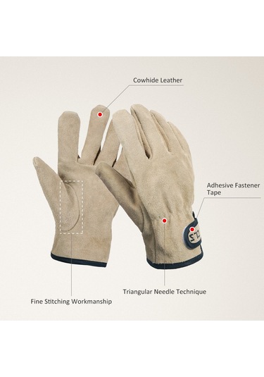 Deri Kamp Eldiveni Khaki