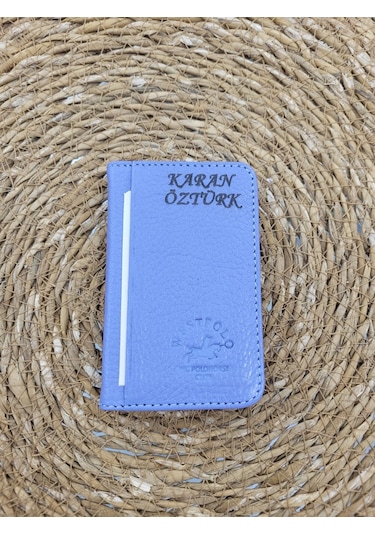 West Polo Westpolo İsme Özel 1026 Hakiki Deri Unısex Kartlık Turkuaz