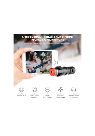 Yelangu Mic06 Canlı Yayın İçin Akıllı Telefon Mikrofonu