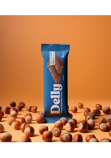 Delly Çikolata Kaplı Fındıklı Bar 12 x 35 G
