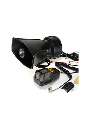 7 Sesli Mikrofonlu Megafon Siren 100 Watt Yüksek Sesli 12 Volt Da
