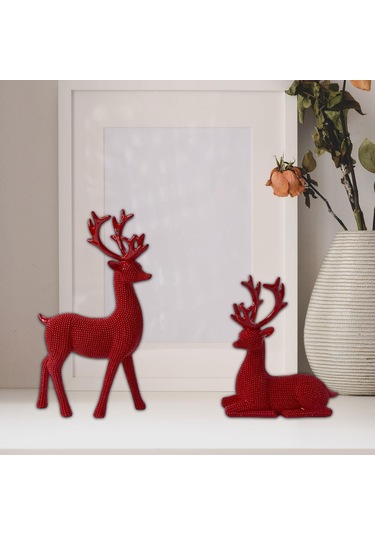 Suntek Düğün Hediyesi Için 2 Ren Geyiği Geyik Heykelleri