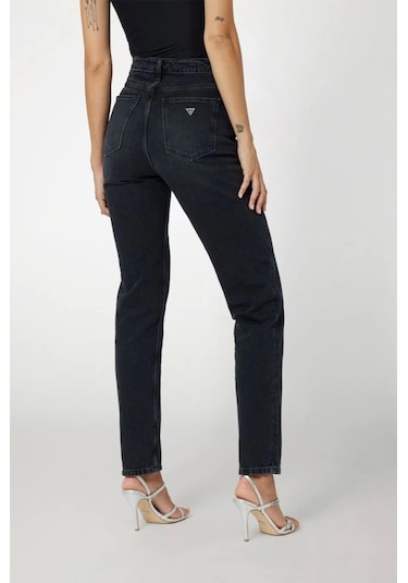 Guess Mom Kadın Siyah Relaxed Fit Jean W2ya21d4qd1-aubk Siyah