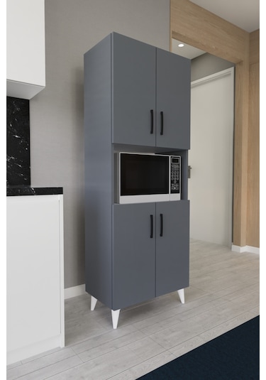 Hobbie Mikrodalga Mutfak Dolabı Antrasit Antrasit