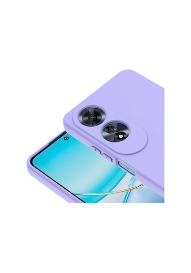 Oppo A60 Kılıf Mara Lansman İç Yüzeyi Kadife Kılıf Lila