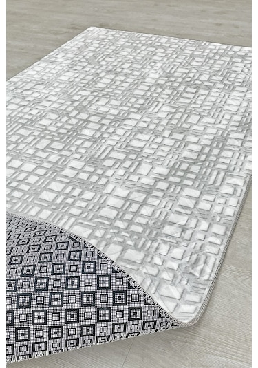 Lüle Halı Petek Dokulu Düz Renk Kaymaz Taban Yolluk Halı Lsmpebej1