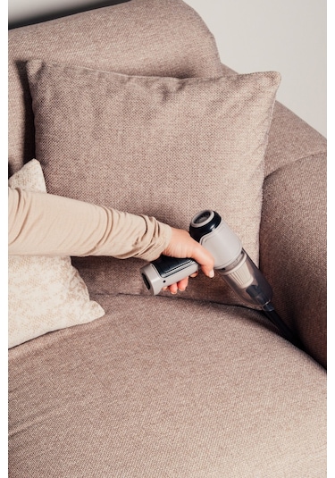 Mini Beyaz Güçlü Emiş Üfleme Özellikli Ev Araç Kablosuz Şarjlı El Süpürgesi 2in1