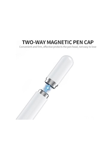 Reedark 3'lü Metal Dürtü Kalemi - Disk+iletken Kumaş Ucu+neutral Kalem, 180 Eğimli Uç, Hassas Dokunmatik, iOS Uyumlu/android Uyumlu, Beyaz