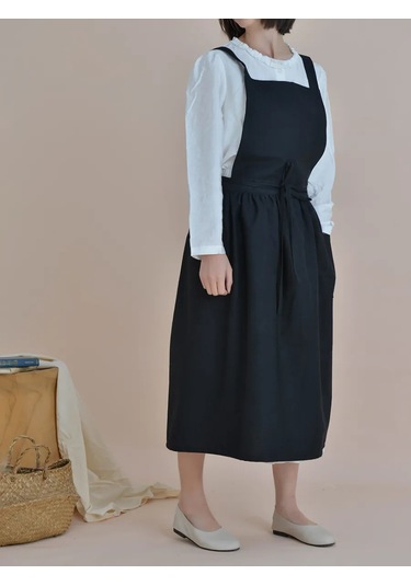 Uutnoe Mestecko Önlük Evrensel Siyah 100% Pamuk 455270951