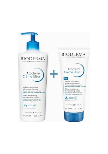 Bioderma Atoderm Cream Ultra 500 Ml + Atoderm Cream Ultra 200 Ml