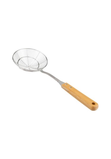 Bambum Ladle - Bambu Saplı Tel Kevgir 14cm Kahverengi