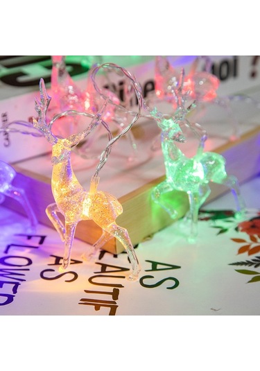 Noel Elk Dize Işıklar Tatil Dekorasyonu, Özellik: 1.5m 10 Led Kutusu Renkli Işık Diğer