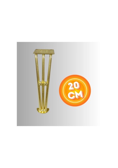 20 Cm Metal Boncuklu Koltuk Ayağı Mobilya Ayağı Ünite Ayağı Konsol Ayağı Puf Berjer Ayağı Gold