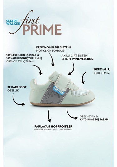 Hopfrög Kids Smart Walker First Prime Super Mat Havalı Barefoot İlk Adım Bebek Ayakkabı