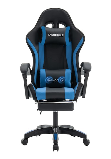 Fashcolle Blue Star Işıklı - Masaj Özellikli Oyuncu Koltuğu Mavi-siyah