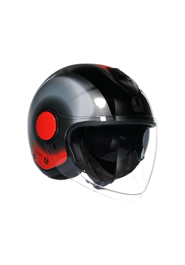 Agv Eteres Levanto Motosiklet Kaskı Gri - Siyah - Kırmızı