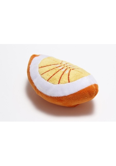 Portakal Şekilli Köpek Peluş Oyuncak 12x7.5 cm