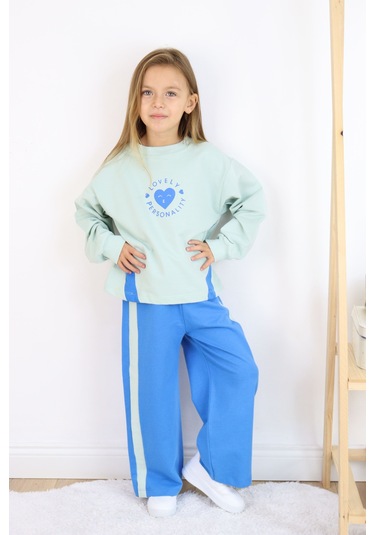 Kız Çocuk İspanyol Paça Basic Takım Yeşil