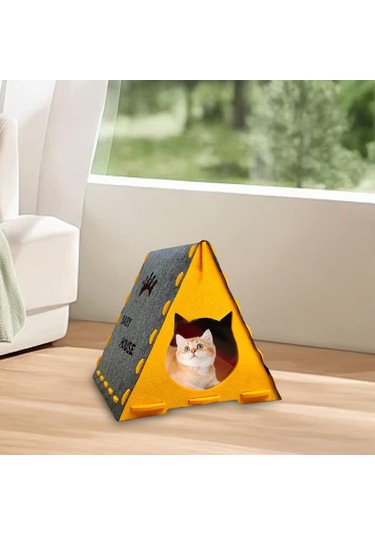 Suntek Keçe Kedi Evi İç Mekan Kullanımı Yatağı Mağara