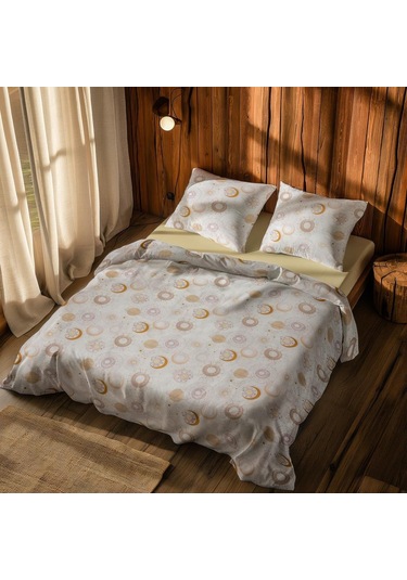 Cotton Collection Tek Kişilik Nevresim Takımı Galaksi Çok Renkli