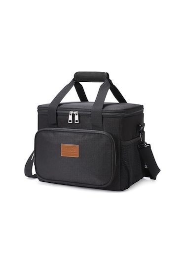 Haegs Termal Çanta, Soğuk Sıcak Tutucu Yalıtımlı Beslenme Çantası Soğutucu Yemek Çantası 8,5l -siyah Siyah