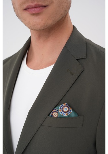 Comfort Fit Mono Yaka Torba Cep Casual Haki Ceket C 707 Haki