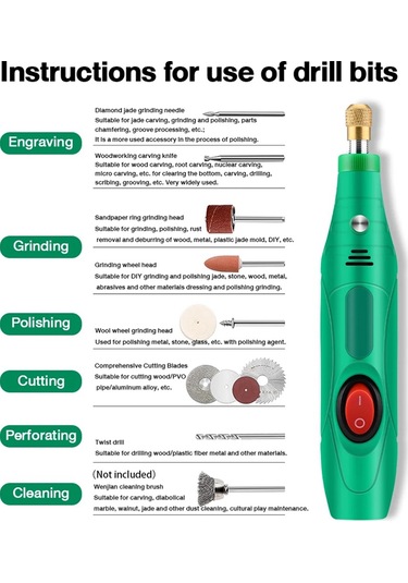 Matkap Cilalama Gravür Kalem Öğütücü Elektrikli Döner Alet Abd Fişi