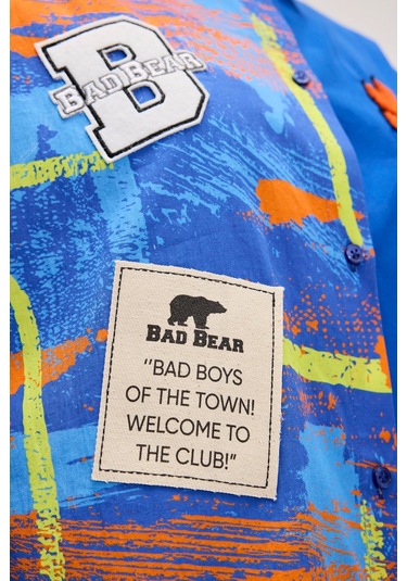 Bad Bear Anastasia Saks Mavisi Kadın Baskılı Gömlek-saks Mavi Saks