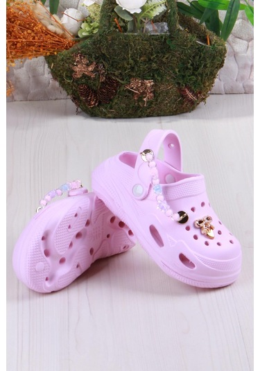 Fort Clx 6990 Plaj Deniz Havuz Terliği Hafif Rahat Esnek Kız Çocuk Terlik PEMBE