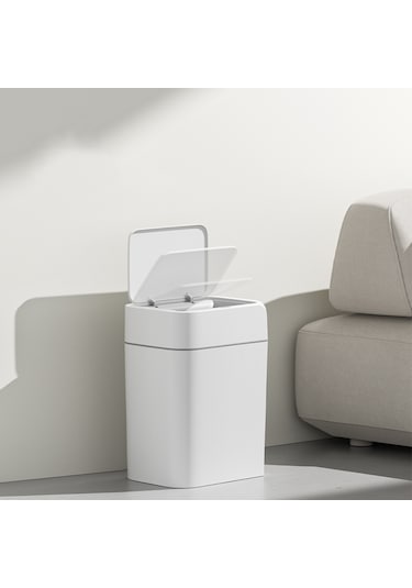 Sensörlü Çöp Kovası 18 Litre Beyaz