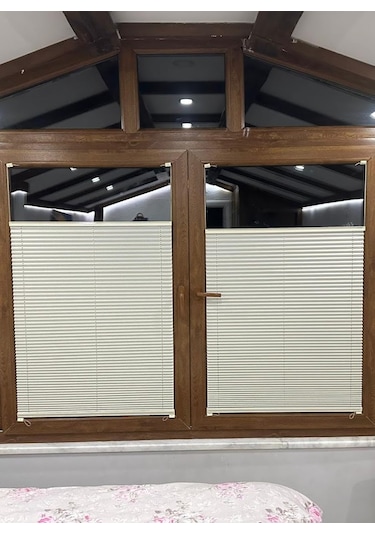 As Perde Pvc - Cam Balkon Uyumlu Ekonomik Plise Perde Vidalı