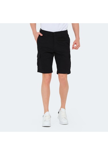 Slazenger EARNINGS Erkek Cepli Kargo Siyah Şort